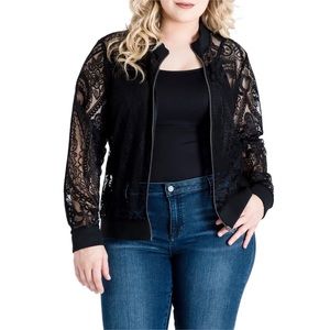 Aria Lace Bomber Jacket